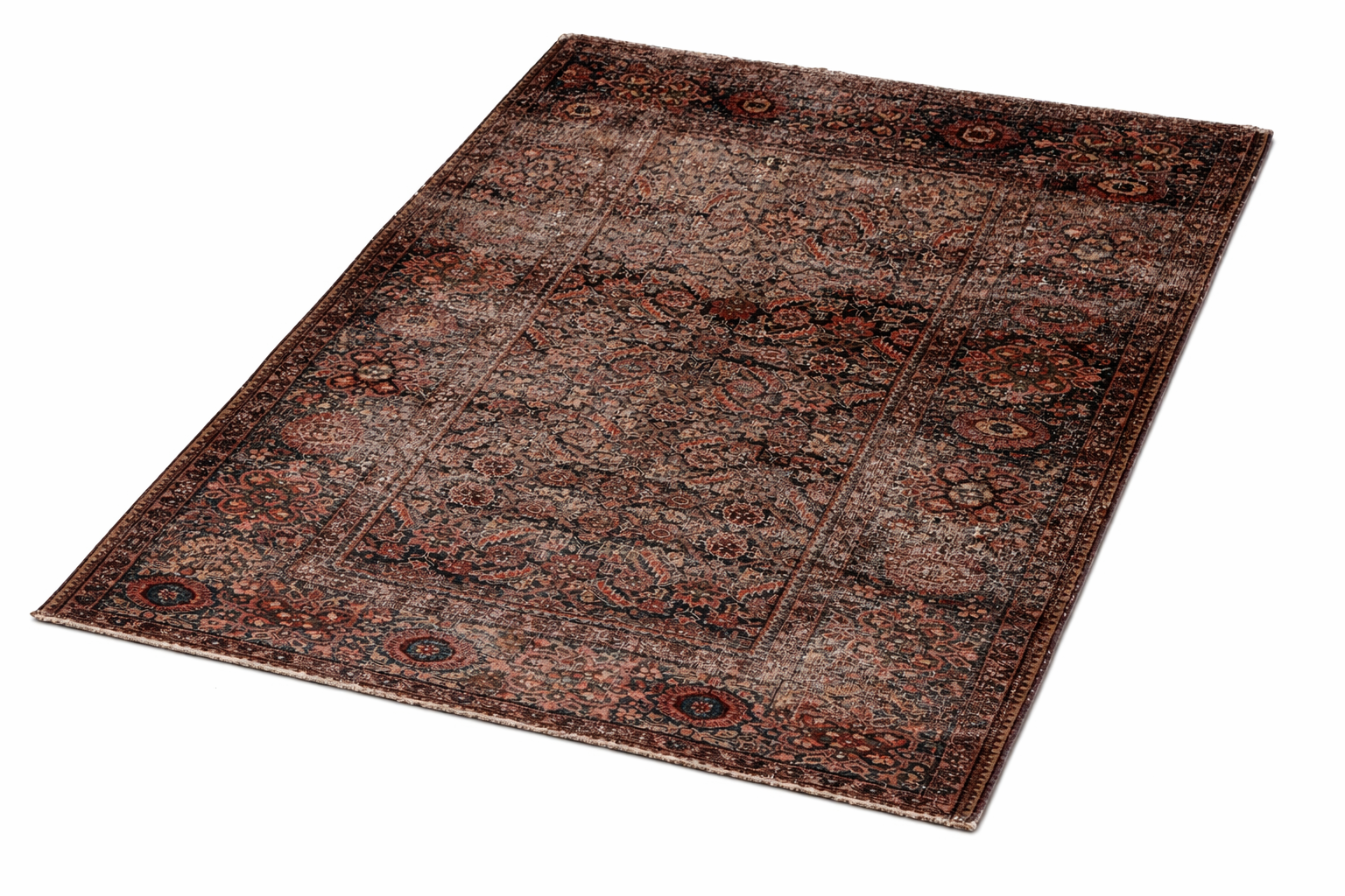 Midnight Rose Vintage Persian-Style Rug - Image 2